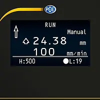 Test Stand PCE-VTS 50 display