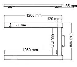 Bilancia industriale piattaforma in ferro 1500x1500 portata 1500kg  W1500-1500