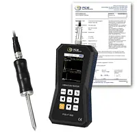 Accelerometro con datalogger PCE-VT 3900S-ICA (Rapporto di taratura ISO incluso)