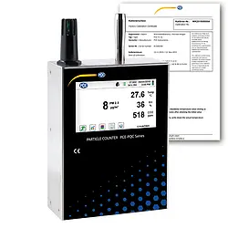 Muestreador de aire PCE-PQC 34EU incl. certificado de calibración