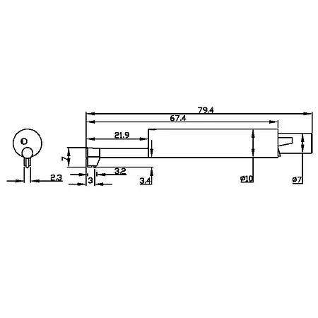 Sensor para ranuras - Dimensiones