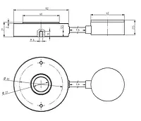 Dinamómetro hidráulico - Esquema dimensiones