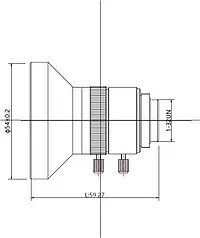 Distancia focal del objetivo 4 mm