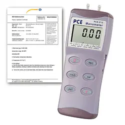 Medidor de presión incl. certificado de calibración ISO