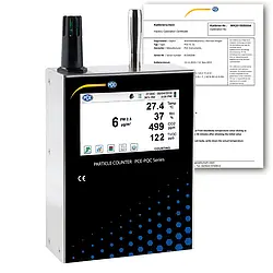 Muestreador de aire PCE-PQC 35EU incl. certificado de calibración