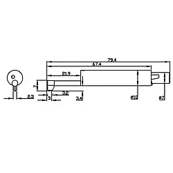 Sensor para ranuras - Dimensiones