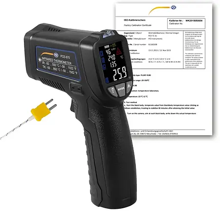 Termómetro infrarrojo incl. certificado de calibración ISO