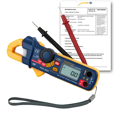 Stromzange PCE-DC2-ICA inkl. ISO-Kalibrierzertifikat