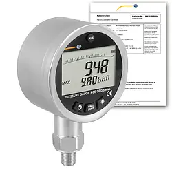 Manometer PCE-DPG 10-ICA inkl. ISO-Kalibrierzertifikat