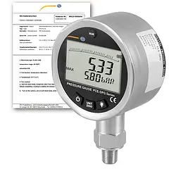 Manometer PCE-DPG 6-ICA inkl. ISO-Kalibrierzertifikat