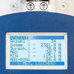 Material-Prüfstand PCE-PTS 1 Display Übersicht