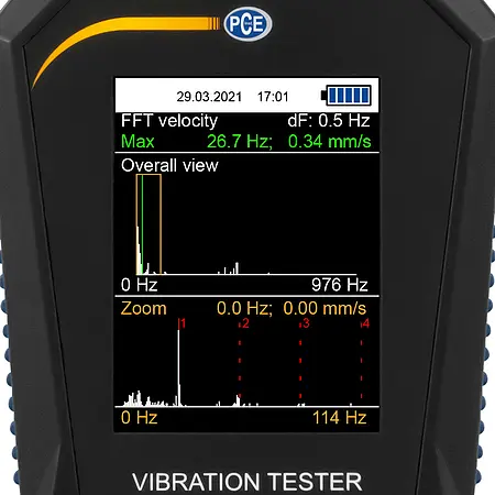 Vibrationsmessgerät Display