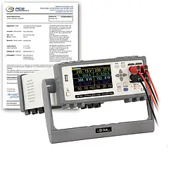 Analisador de potência incl. certificado de calibração ISO