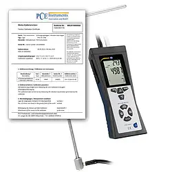 Medidor de vento de tubo de pitot incl. certificado de calibração ISO