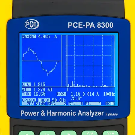 Akım Ölçer PCE-PA 8300 Ekranı