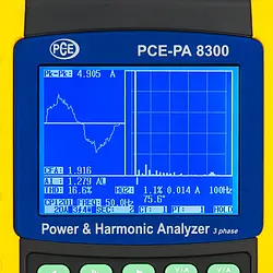 Elektrik Test Cihazı PCE-PA 8300 Ekranı