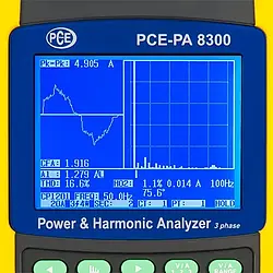 Güç Analizörü PCE-PA 8300 Ekranı