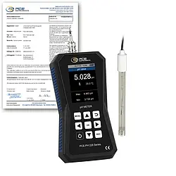 pH Metre PCE-PH 228-ICA ISO Kalibrasyon Sertifikası dahil