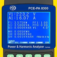 Akım Ölçer PCE-PA 8300 Ekranı