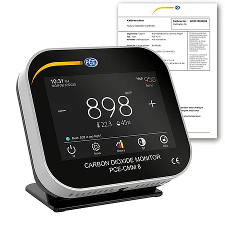 Aerosol particle counter PCE-CMM 8-ICA incl. ISO Calibration Certificate