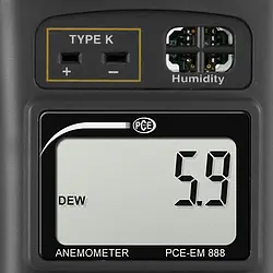 Air Flow Meter PCE-EM 888 display