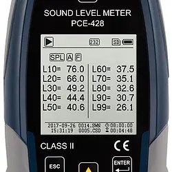 Class 2 Noise Dose Meter PCE-428 display 4