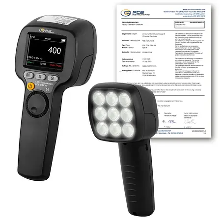 Handheld Tachometer PCE-DSX 10-ICA incl. ISO Calibration Certificate