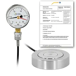 Hydraulic Force Gauges PCE-HFG 25K-E100-ICA Incl. ISO Calibration Certificate