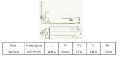 Pallet Scale PCE-PTS 1N diagram dimensions