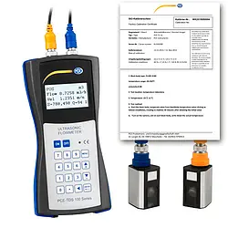 Ultrasonic Flow Meter PCE-TDS 100HS-ICA incl. ISO Calibration Certificate