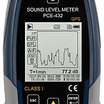 Class 1 Data Logging Sound Level Meter w/GPS PCE-432 display