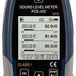 Display of Class 1 Decibel Meter PCE-432-SC 09-ICA with Calibrator incl. ISO Cal. Cert.