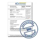 ISO Calibration Certificate for PCE-DMS Series
