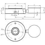 Tension Dynamometer PCE-HFG 25K technical drawing