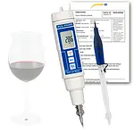 Wine pH Meter PCE-PH20WINE-ICA incl. ISO Calibration Certificate